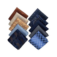 10 PCS Mens Pocket Squares Soft Hankies Premium Handkerchiefs Set Formal