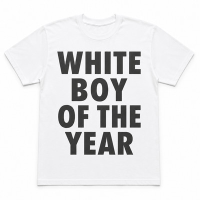 White Boy Of The Year Funny Shirt Meme Graphic Unisex Cotton Tee