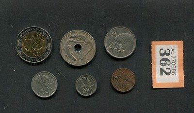 Lot 6 Münzen Papua Neuguinea