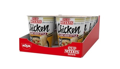Nissin Cup Noodles Tasty Chicken, 8er Pack, Soup Style Instant-Nudeln (8 x 63 g)