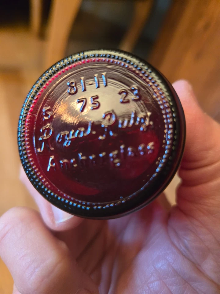 Anchor Hocking Royal Ruby medicine jar - Image 4 of 4