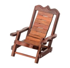 Supporto Cellulare in Palissandro Sedia Pieghevole Porta Telefono in Legno "1pz"