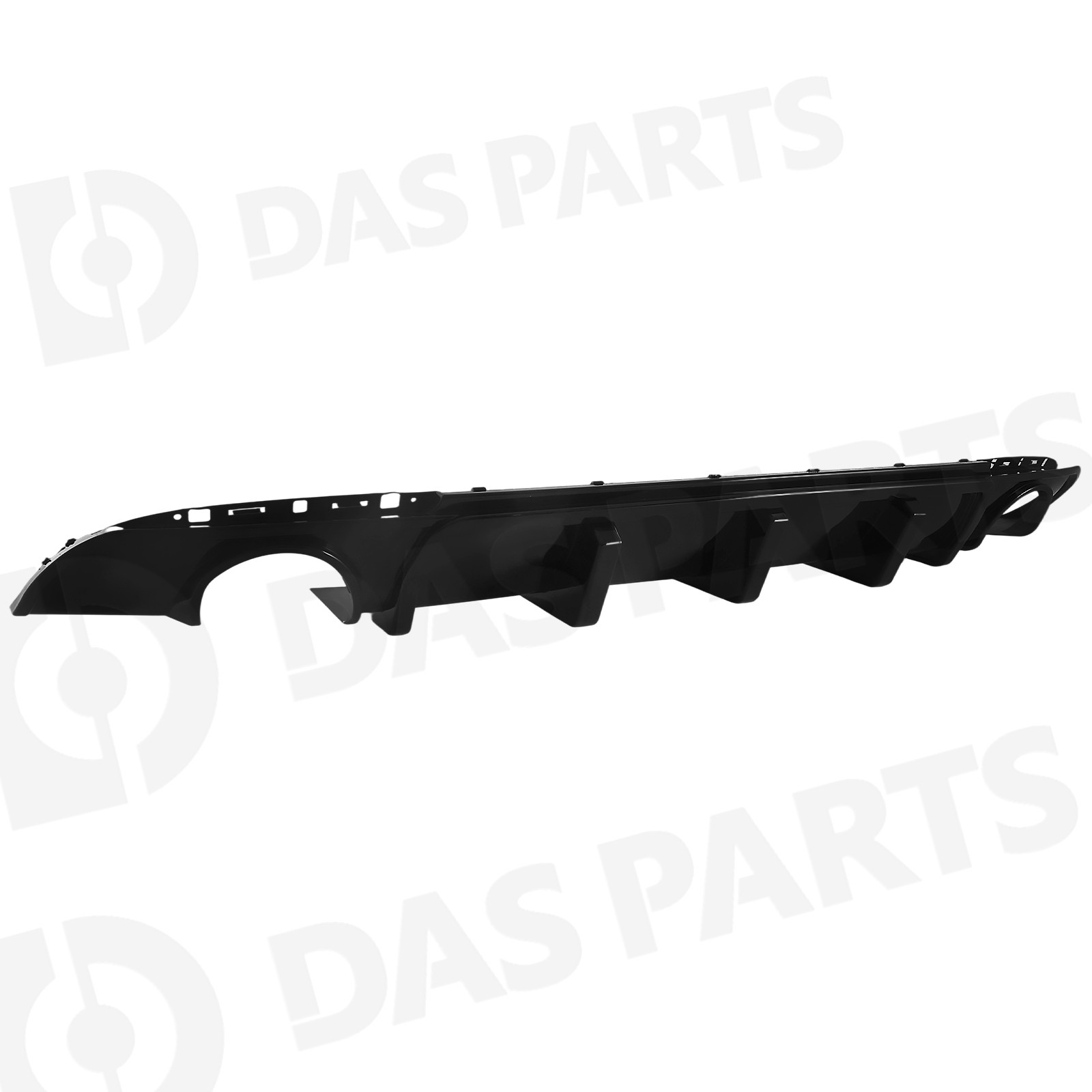 Rear Bumper Diffuser Valance Shark Fins Gloss Black Fits Chrysler 300C 2015-2023