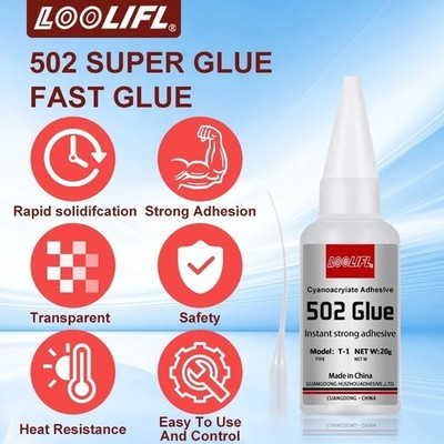Instant Cyanoacrylate Adhesive Super Glue Quick Dry Strong Bond Repair 20ML-1pcs