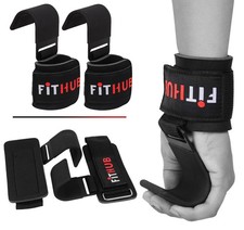 Gym Strap Hand Grip Hook Bar Power Weight Lifting Training Lifting Pull up Hooks