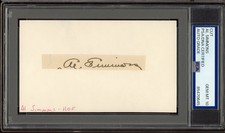 Al Simmons Signed Cut Index Card Auto PSA DNA 10
