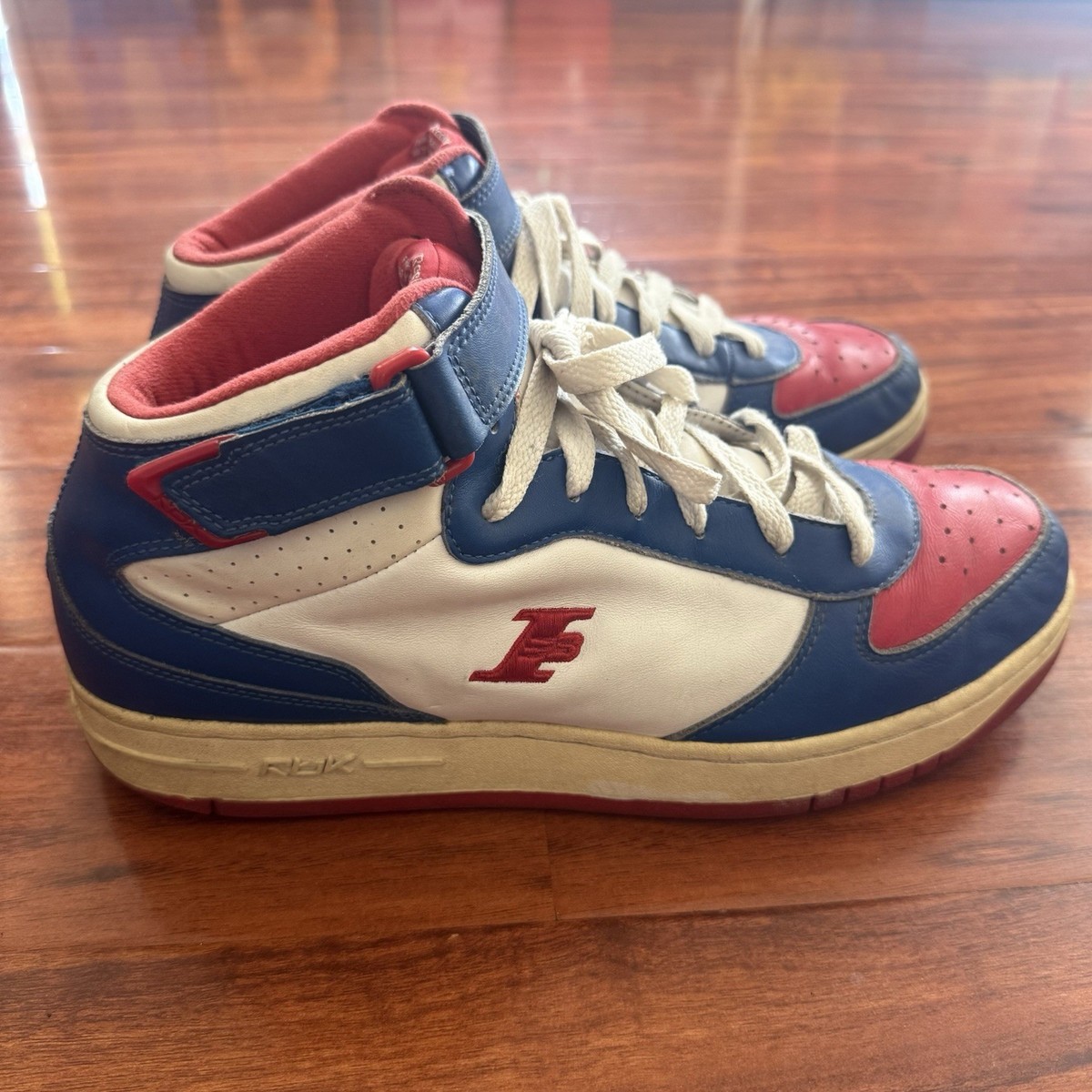 ALLEN IVERSON REEBOK W Original Box Pressure HIGH TOP RED/White