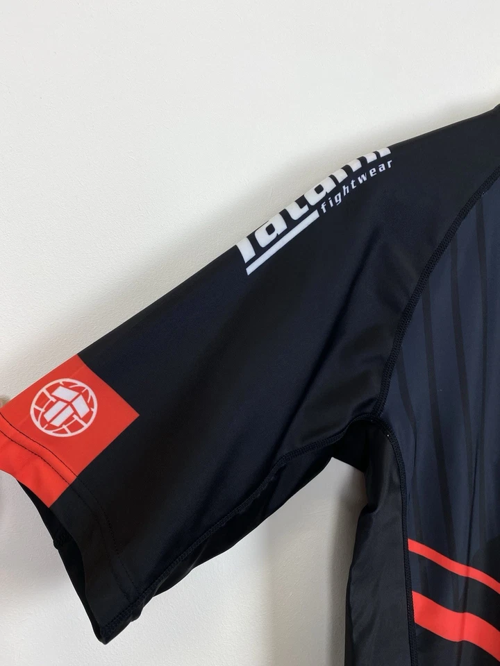 Tatami Jiu-Jitsu Abstract Short Sleeve Rash Guard T-Shirt Jersey Top Wrestling - Image 3 of 4