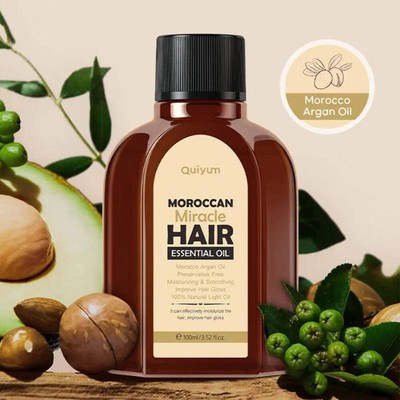 Moroccan Pure Argan Hair Oil   Turmeric Nourishing Repair for Dry Hair | 100ml