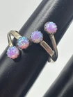 Vintage Pink Opal Sterling Silver Ring Patina Southwestern Native Size 5.5