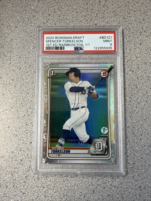 2020 Bowman Draft Spencer Torkelson 1st Edition Rainbow Foil One Of One PSA 9