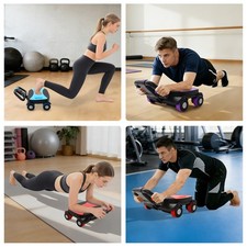 Ab Roller Wheel, Four-wheel Elbow Support Abdominal Roller For Home Or Gym
