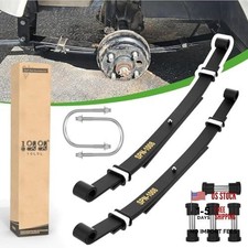 Golf Cart Rear Leaf Spring for Club Car DS 1981-Up, 3-Leaf Heavy Duty Black
