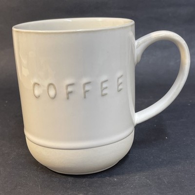 La Cafetiere Kaffee Spell out Keramik Kaffeebecher creme 11 cm hoch