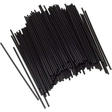 150 Black Disposable Coffee Stirrer Straws 5 Inch Cocktail Drink Stirrers