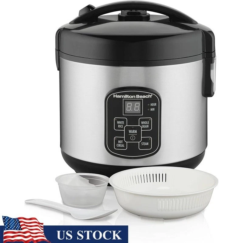 Multi-Function Rice Cooker Electric Steamer 8 Cup One-Touch Dishwasher Safe New