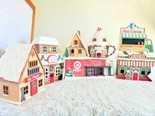 Target Bullseye Playground Light Up Mini Christmas Village Full set of 7 2025