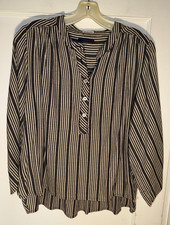 MOTHER The Poppy Top Line In The Sun Gray stripe Size M