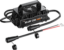 36V 25A Lithium Battery Charger, IP65 Waterproof, Smart 43.8V Lifepo4 Charger fo