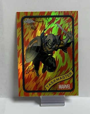 2025 Topps Chrome Marvel Taskmaster Human Torch Refractor /39