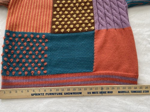 Cider Grandma’s Quilt Patchwork Knit Sweater Multi Color Women Size 2XL - Picture 9 of 12