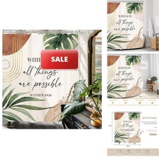 Glawry Boho Bible Verse Shower Curtain Set