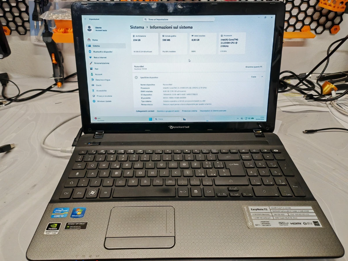 Tastiera Originale Packard Bell EasyNote TS11 Italiana