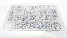 Alphabet Letter Beads - Lot of White and Black Round Beads with Storage Case