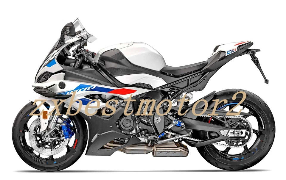 Kit de carenado ABS de inyección rojo y azul blanco para BMW S1000RR 2023-2024 con cubierta de tanque Foto 4 de 4