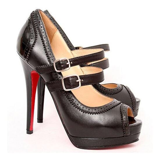 ルブタン Bollywoody 37 Christian Louboutin MaryJane/ LulyBlack/white Sz 37