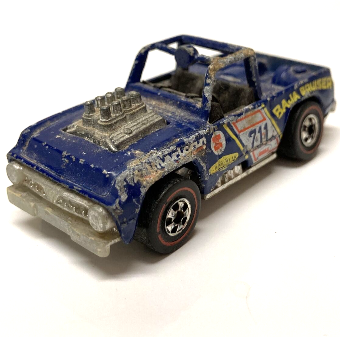 Hot Wheels Redline Baja Bruiser #711 1973 Dark Blue Made in Hong