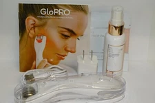 Beauty Bio GloPro WHITE Micro needling Tool +3 Extra Face HEADS CHARGER INCLUDED