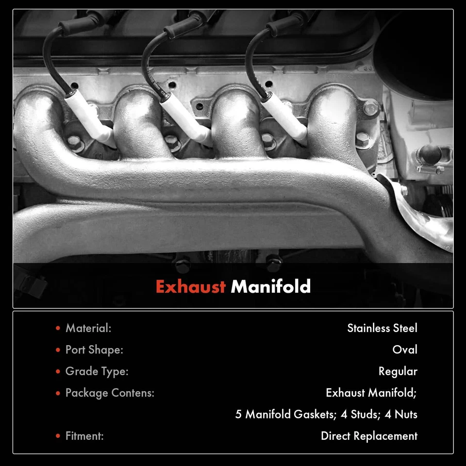 Exhaust Manifold w/ Gasket Kit for Volvo S70 1998-1999 V70 1998-2000 850 L5 2.4L - Image 2 of 4