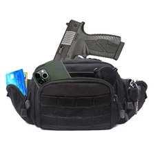 Tactical Gun Bag Concealed Pistol Pouch Carry Waist Bag Portable Handgun Holster