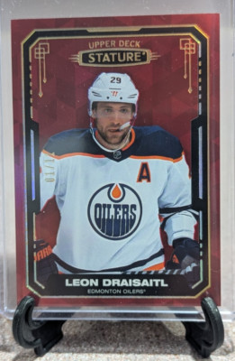 2021-22 LEON DRAISAITL UD Stature Portrait Red /11 #11 SSP First Print