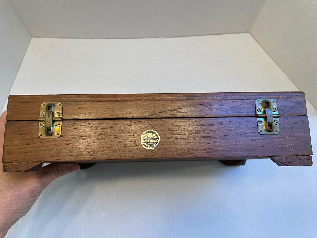 Vintage Hand Carved wood jewelry box black velvet lined Vintage Hand Carved wood jewelry box black velvet lined