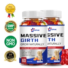 Male Enhancement Gummies Massive Girth Enlargement Support Testosterone 2-Pack