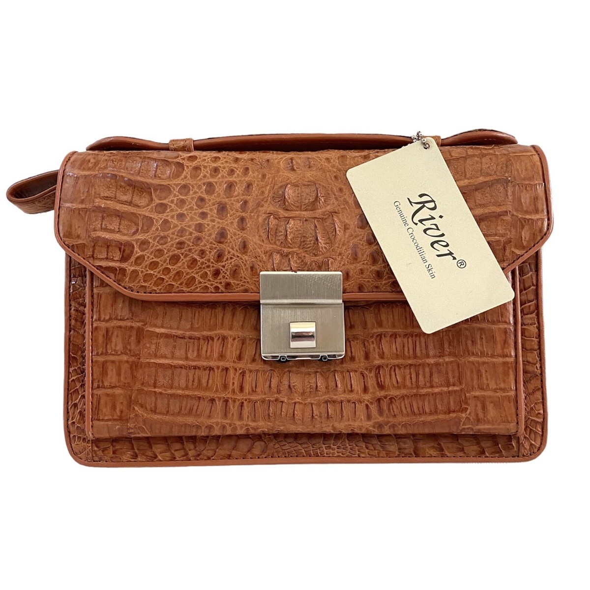 AUTHENTIC RIVER BRAND CROCODILE SKIN CLUTCH/WALLET/HANDBAG  display picture 1