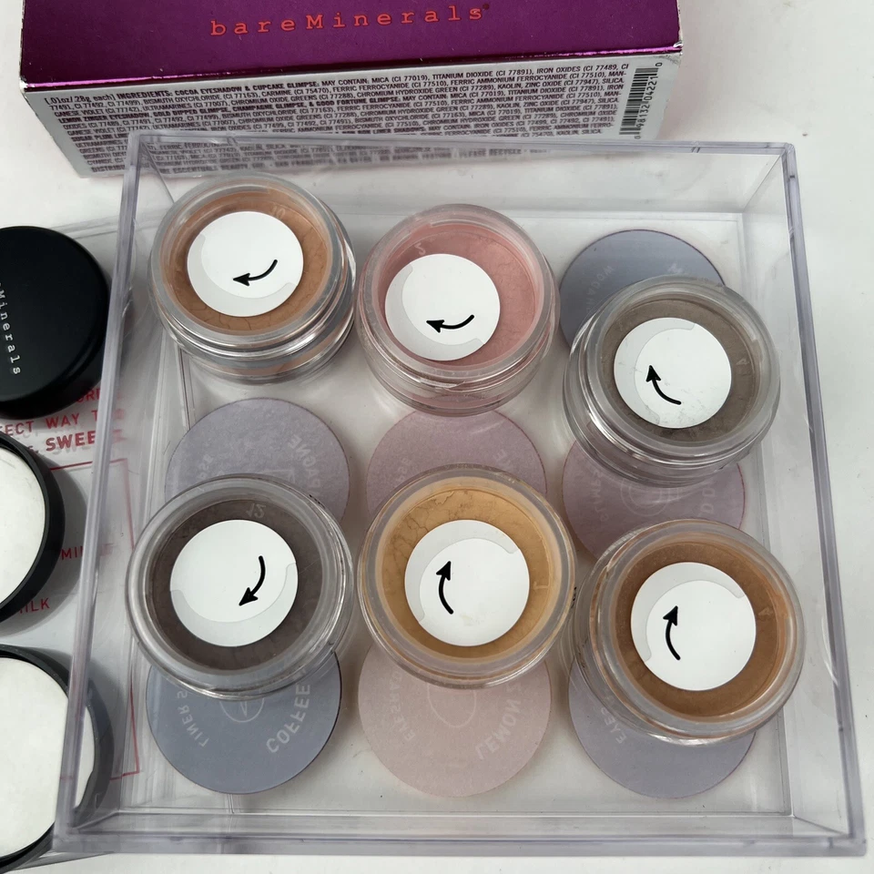 6x BareMinerals Guilty Pleasures Eyeshadow Lot Set Glimpse Champagne Cocoa Gold - Image 4 of 4