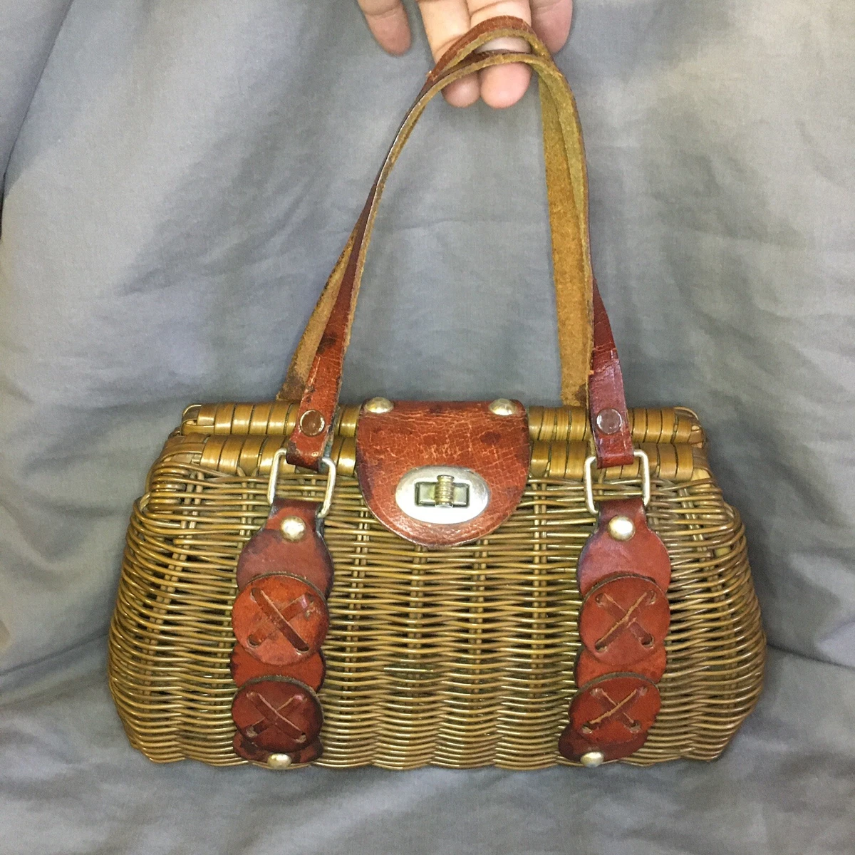 Coach wicker barrel bag sale