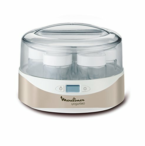 Moulinex YG231E Yogurteo, Macchina per lo Yogurt in Argento Premium con 7 Vasett
