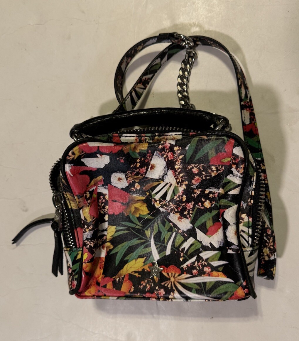 Ash Frankie Studded Crossbody Leather Bag 8x7 Inches  