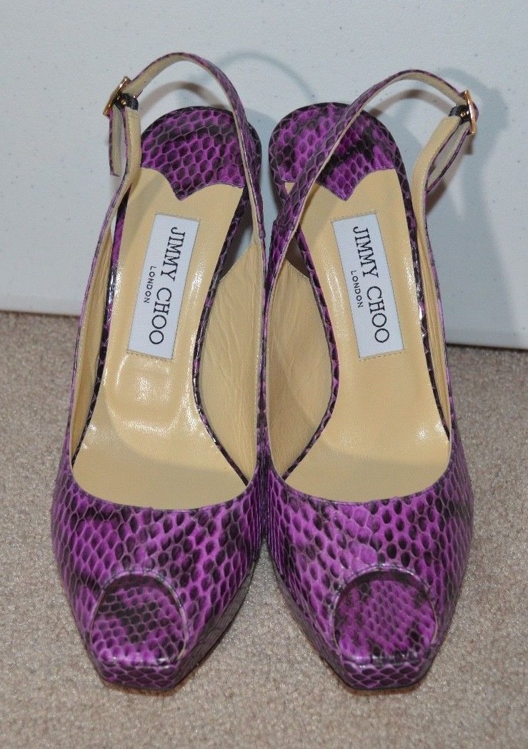 Jimmy Choo Glossy Elaphe Snake Orchid 5