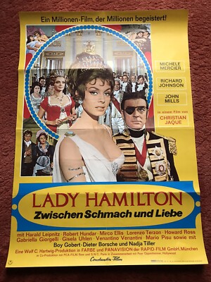 Lady Hamilton Kinoplakat Poster A1, 1968, Dieter Borsche, Michele Mercier
