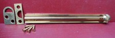 1 VINTAGE HEAVY BRASS U.S.A. NOS 6  SURFACE BOLT LATCH LOCK DOOR CABINET 2
