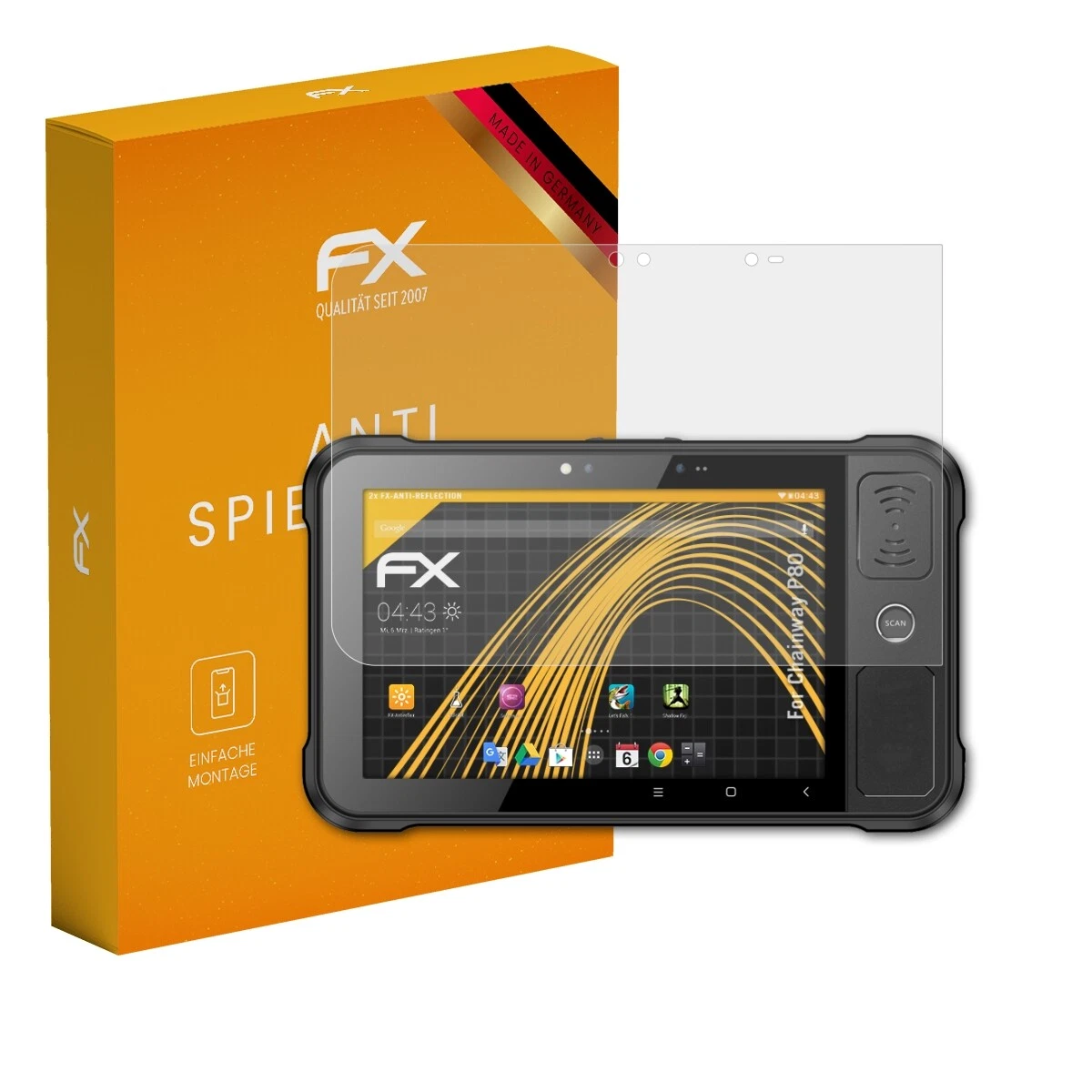 AtFoliX 2x Screen Protector for Chainway P80 Screen Protector Matte & Shockproof Film