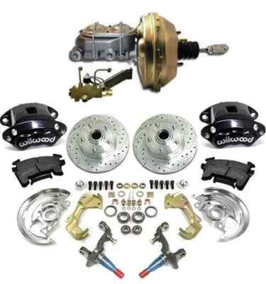 1962 1967 Chevy Nova Front Power Disc Brake Conversion Kit Black Wilwood Stock