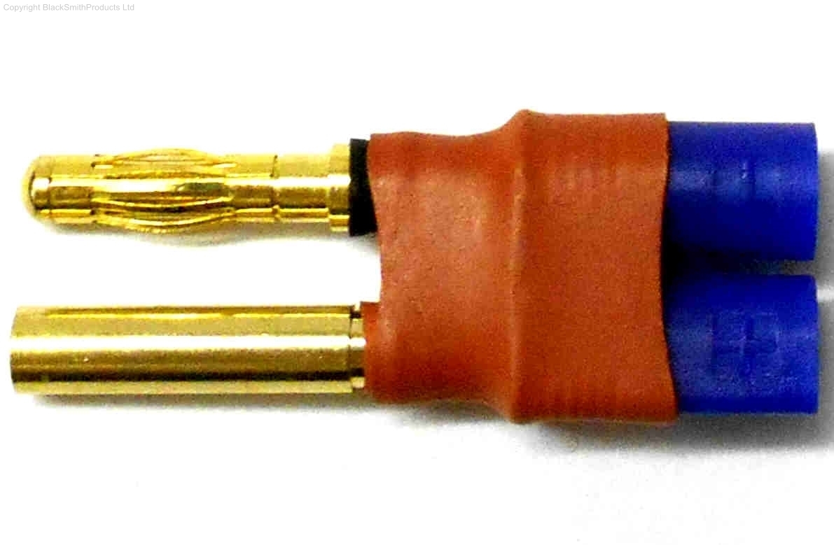 C0037B RC Connector Male EC3 to 4mm 4.0mm Banana Plug Adapter Compatible