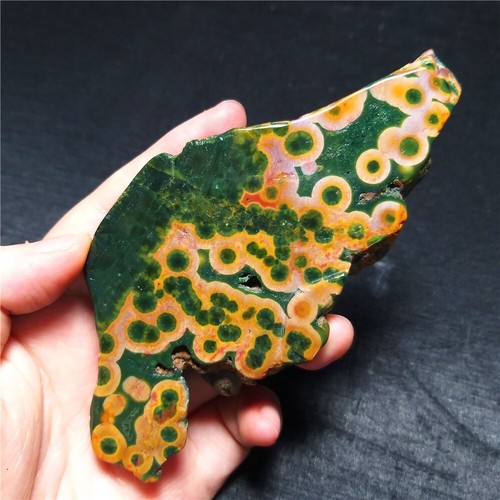 Rare 91G Natural Orbicular Ocean Jasper Rough Stone Healing Madagascar QB199 - Bild 4 von 12