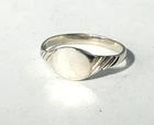 Vintage Sterling Silver Blank Signet Ring Lot Sz ~7